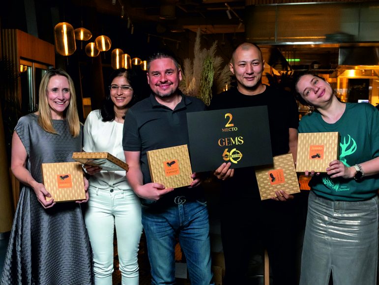 A winning team at the awards